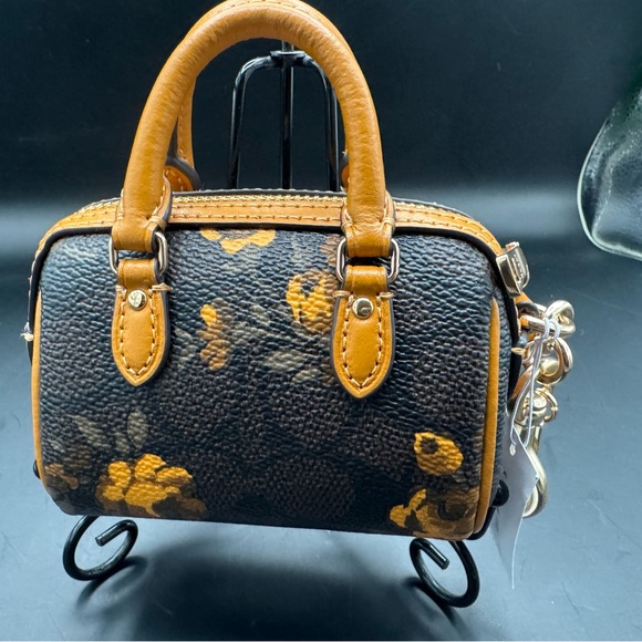 Coach Floral Bag Charm - Picture 2 of 3